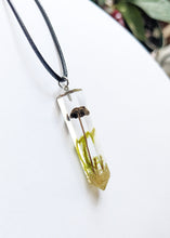 Load image into Gallery viewer, Mushroom Crystal Point Necklace with Cord - Mower&#39;s Mushroom
