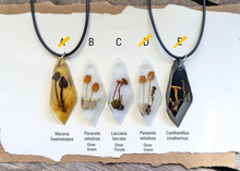 Load image into Gallery viewer, Flat Mushroom Crystal Necklace- Medium