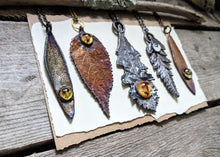 Load image into Gallery viewer, Leaf + Cab Necklaces