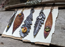 Load image into Gallery viewer, Leaf + Cab Necklaces