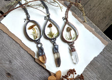 Load image into Gallery viewer, Mushroom Frame & Crystal Necklace
