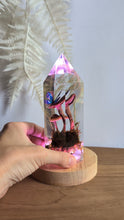 Load image into Gallery viewer, Large - Purple Gilled Laccaria w/ paper Butterfly **Light Base Not Included
