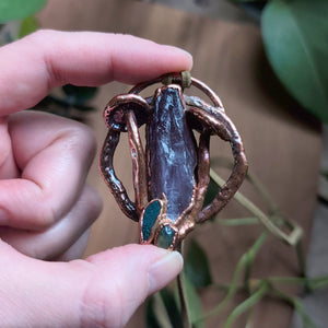 Necklace: Amethyst + Moss Agate