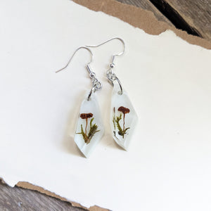 Flat Crystal Earrings- Small