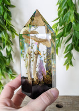 Load image into Gallery viewer, Large - Lavender Staining Amanita w/ Amethyst &amp; Iridescence
