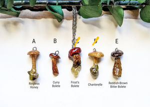 Sealed Mushroom Pendant with Chain