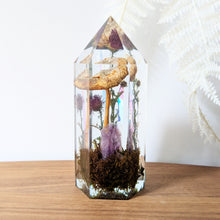 Load image into Gallery viewer, *Discounted* Large - Yellow Fly Agaric w/ Amethyst &amp; iridescence **Light Base Not Included
