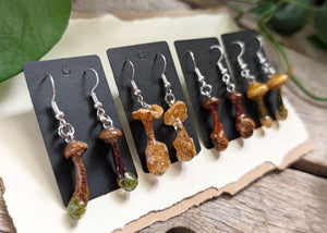 Sealed Mushroom Earrings - Medium