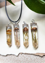 Load image into Gallery viewer, Mushroom Crystal Point Necklace with Cord
