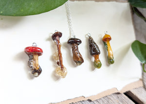 Small : Sealed Mushroom Pendant with Chain