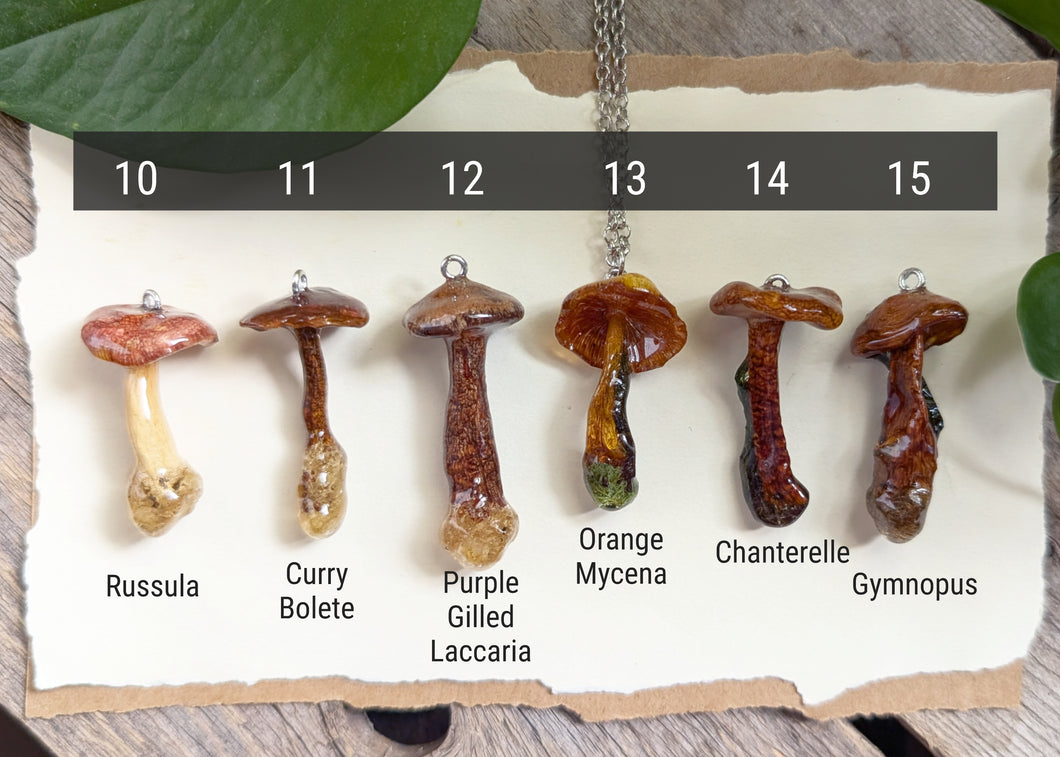 Large : Sealed Mushroom Pendant with Chain
