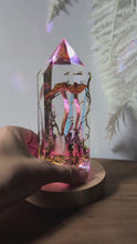 Load and play video in Gallery viewer, Large - Fieldcap Mushroom w/ Citrine &amp; Iridescence **Light Base Not Included
