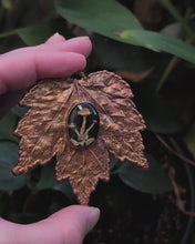 Load and play video in Gallery viewer, Maple Leaf &amp; Cuphophyllus Mushroom Necklace
