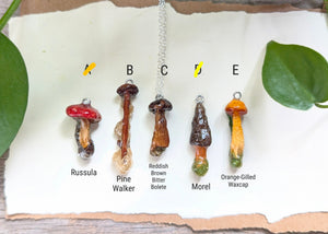 Small : Sealed Mushroom Pendant with Chain