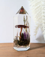 Load image into Gallery viewer, Large - Purple Gilled Laccaria w/ Amethyst **Light Base Not Included
