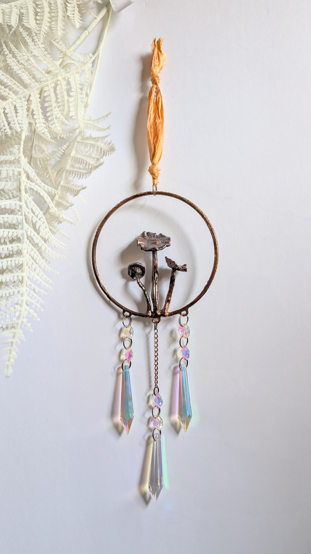 Copper Suncatcher - 3 Mushrooms