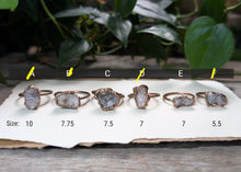 Load image into Gallery viewer, Lake Michigan Geode Rings - Druzy Quartz
