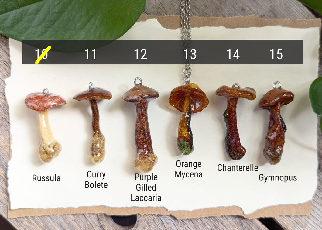 Large : Sealed Mushroom Pendant with Chain