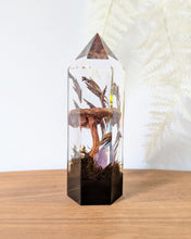 Load image into Gallery viewer, Medium - Purple Gilled Laccaria w/ Raw Amethyst &amp; Iridescence
