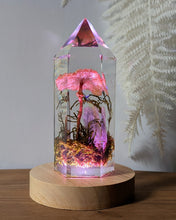 Load image into Gallery viewer, Large - Honey Mushroom w/ Amethyst &amp; Iridescence **Light Base Not Included
