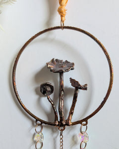 Copper Suncatcher - 3 Mushrooms